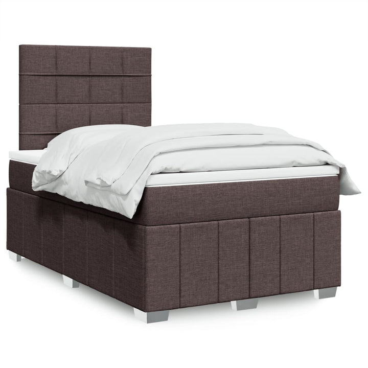 Sommier À Lattes De Lit Avec Matelas Marron Foncé