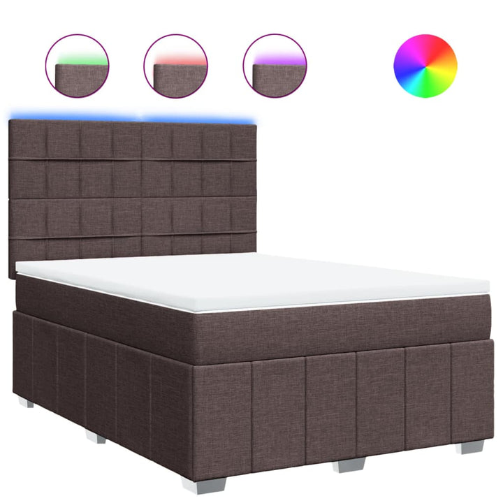 Sommier À Lattes De Lit Avec Matelas Marron Foncé