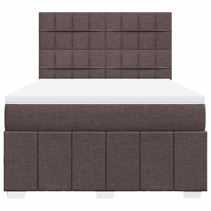 Sommier À Lattes De Lit Avec Matelas Marron Foncé