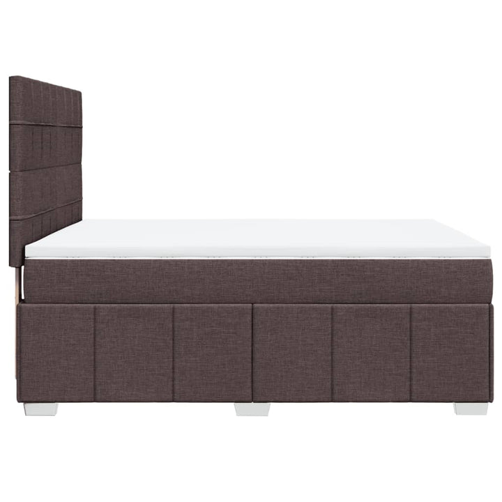 Sommier À Lattes De Lit Avec Matelas Marron Foncé