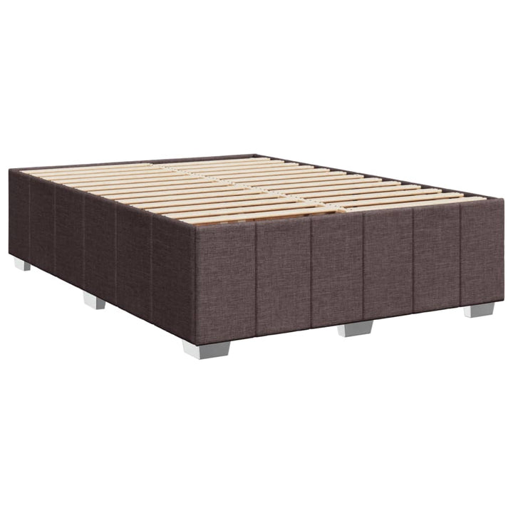 Sommier À Lattes De Lit Avec Matelas Marron Foncé