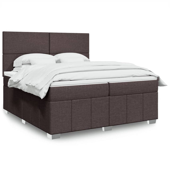 Sommier À Lattes De Lit Avec Matelas Marron Foncé