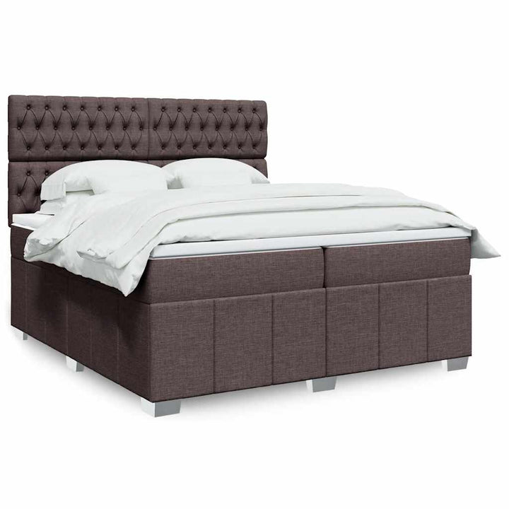 Sommier À Lattes De Lit Avec Matelas Marron Foncé