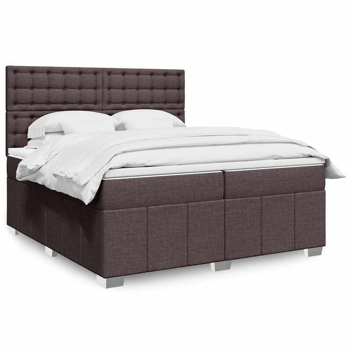 Sommier À Lattes De Lit Avec Matelas Marron Foncé