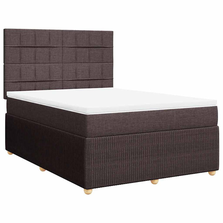 Sommier À Lattes De Lit Avec Matelas Marron Foncé
