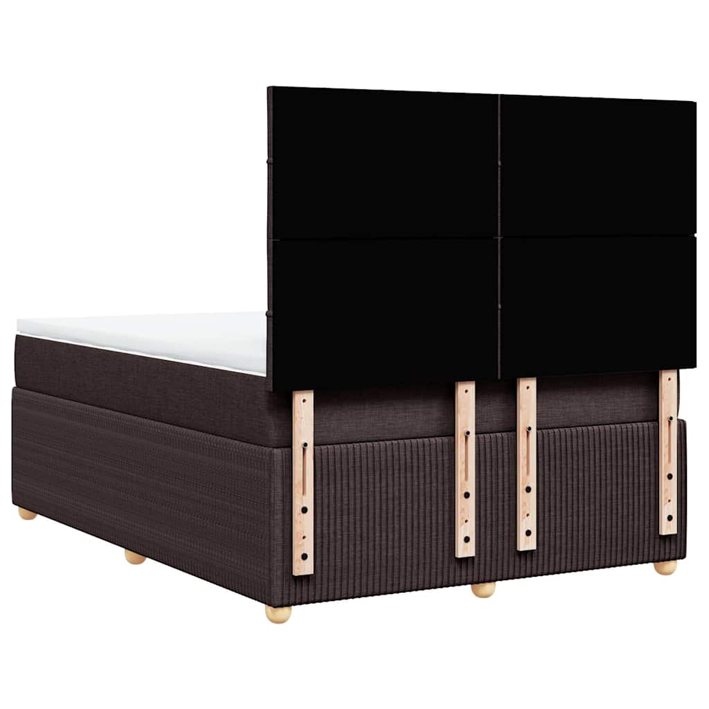 Sommier À Lattes De Lit Avec Matelas Marron Foncé