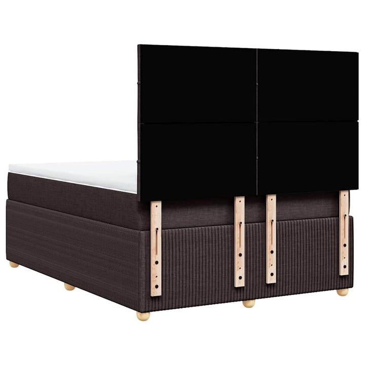 Sommier À Lattes De Lit Avec Matelas Marron Foncé