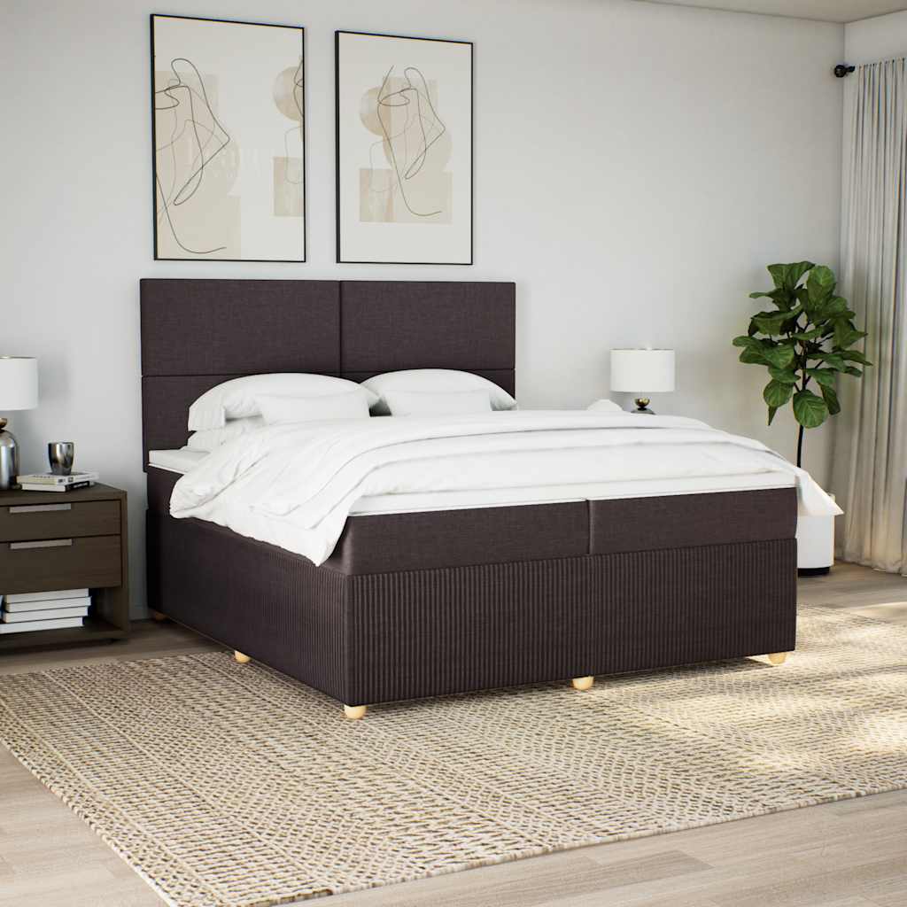 Sommier À Lattes De Lit Avec Matelas Marron Foncé
