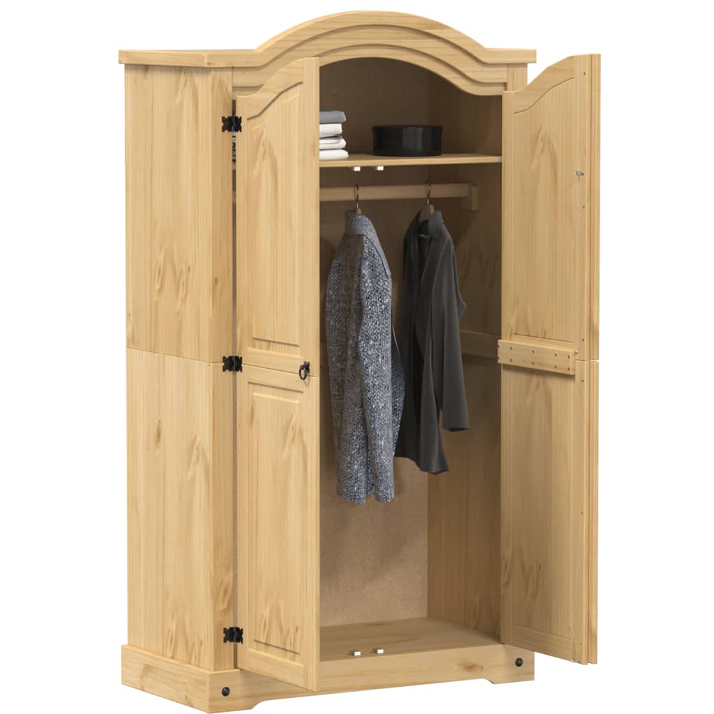 Garde-Robe Corona 102X52X186 Cm Bois De Pin Massif