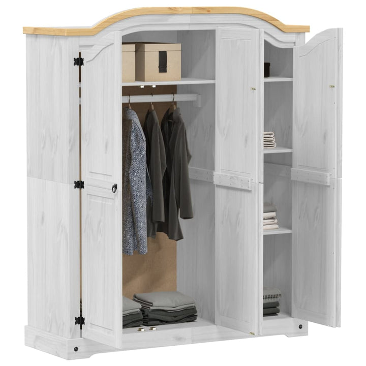 Garde-Robe Corona 151,5X52X186 Cm Bois De Pin Massif