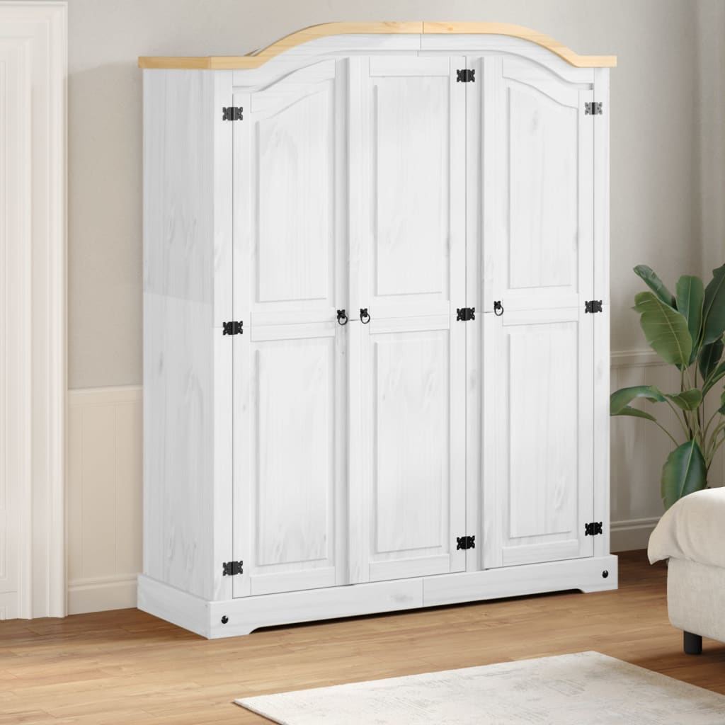 Garde-Robe Corona 151,5X52X186 Cm Bois De Pin Massif