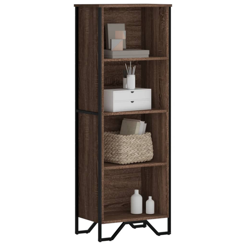 Bibliothèque 80X31X Bois D'ingénierie Chêne Marron