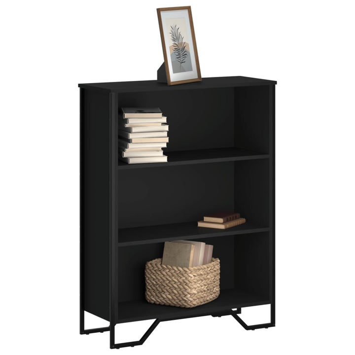 Bibliothèque 80X31X Bois D’ingénierie Noir