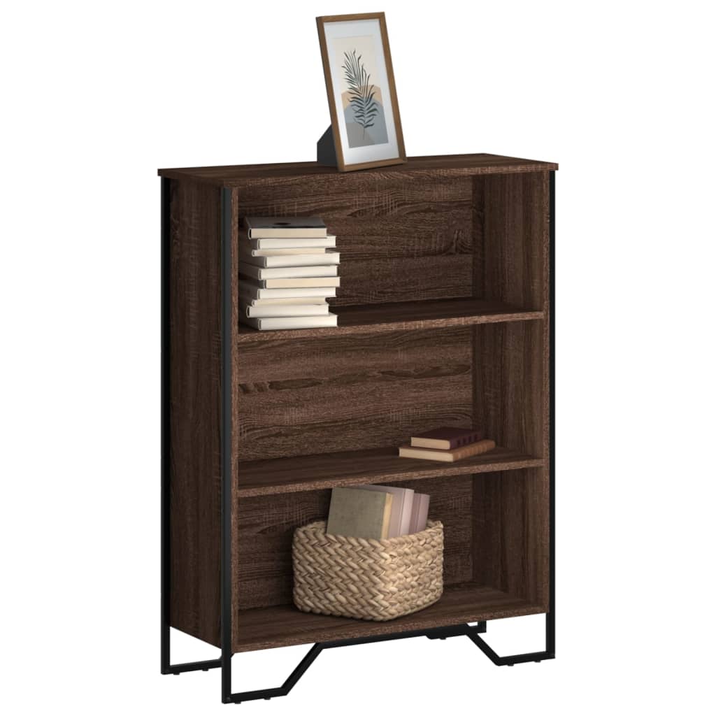 Bibliothèque 80X31X Bois D'ingénierie Chêne Marron