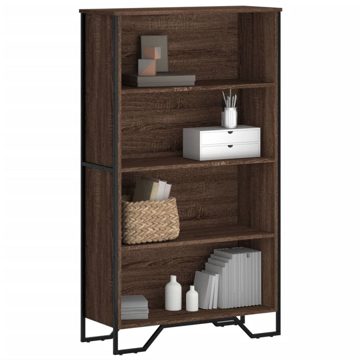 Bibliothèque 80X31X Bois D'ingénierie Chêne Marron
