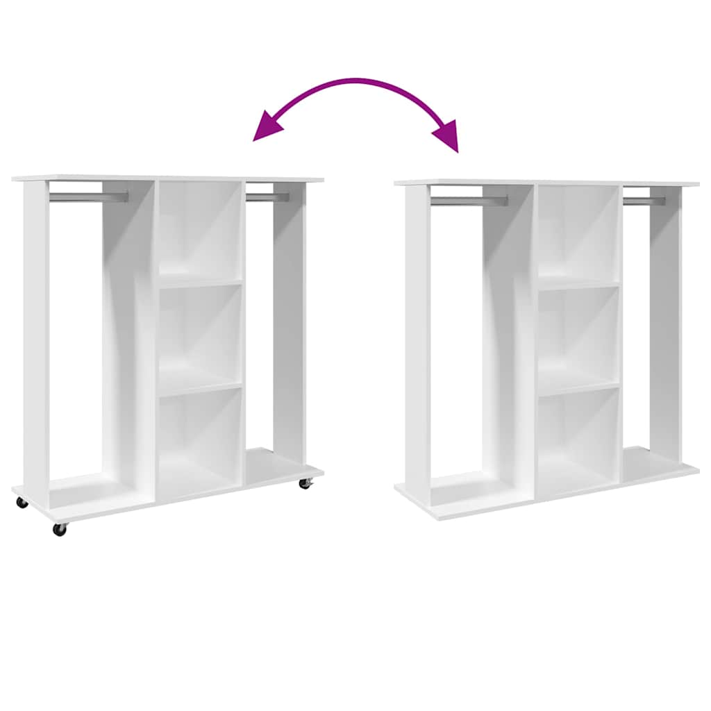 Garde-Robe Avec Roues 102X38X110 Cm Bois D'ingénierie