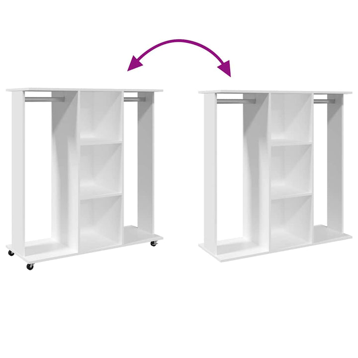 Garde-Robe Avec Roues 102X38X110 Cm Bois D'ingénierie