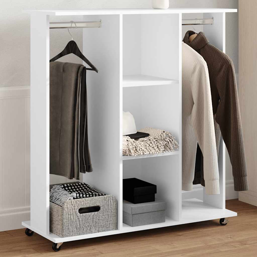 Garde-Robe Avec Roues 102X38X110 Cm Bois D'ingénierie