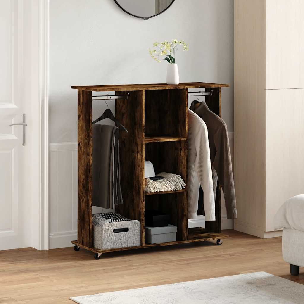 Garde-Robe Avec Roues 102X38X110Cm Bois D'ingénierie