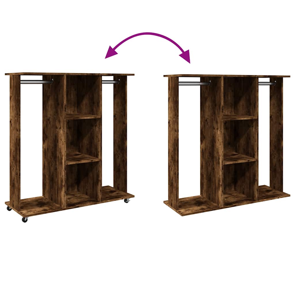 Garde-Robe Avec Roues 102X38X110Cm Bois D'ingénierie