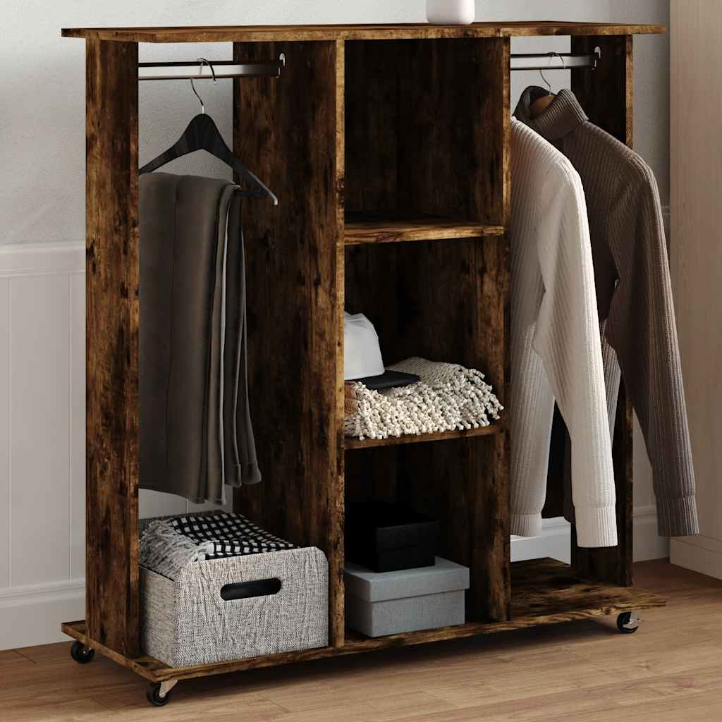 Garde-Robe Avec Roues 102X38X110Cm Bois D'ingénierie
