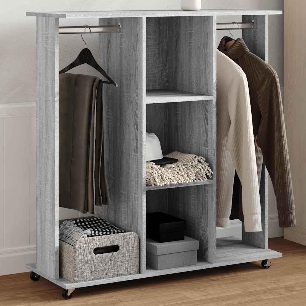 Garde-Robe Avec Roues 102X38X110 Cm Bois Ingénierie