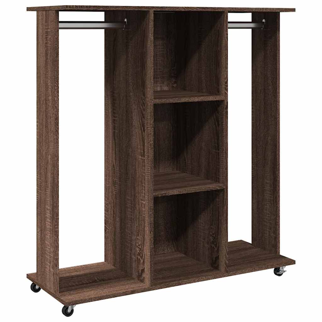 Garde-Robe Avec Roues 102X38X110Cm Bois Ingénierie
