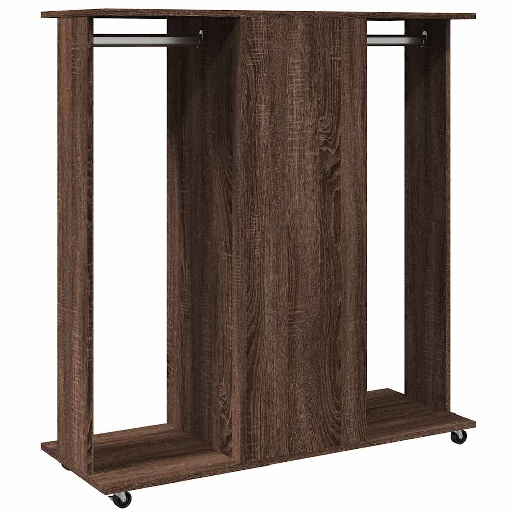 Garde-Robe Avec Roues 102X38X110Cm Bois Ingénierie