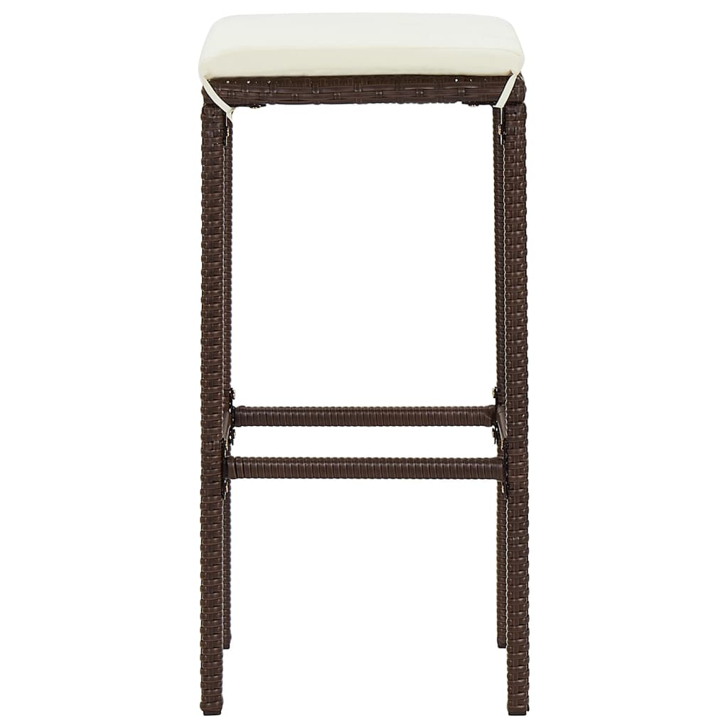 Ensemble De Bar De Jardin 3 Pcs Bois Massif Acacia Rotin
