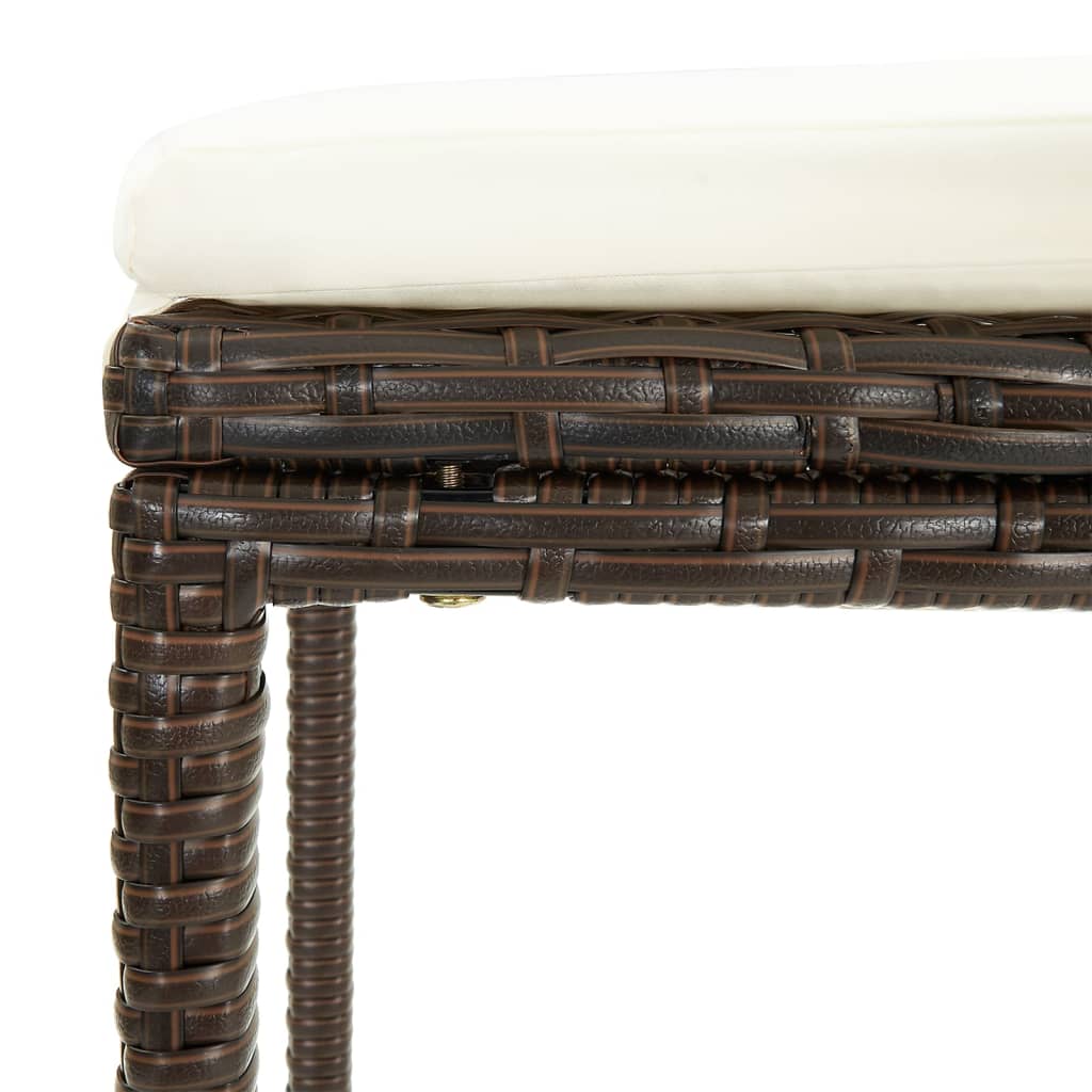Ensemble De Bar De Jardin 7 Pcs Bois Massif Acacia Rotin