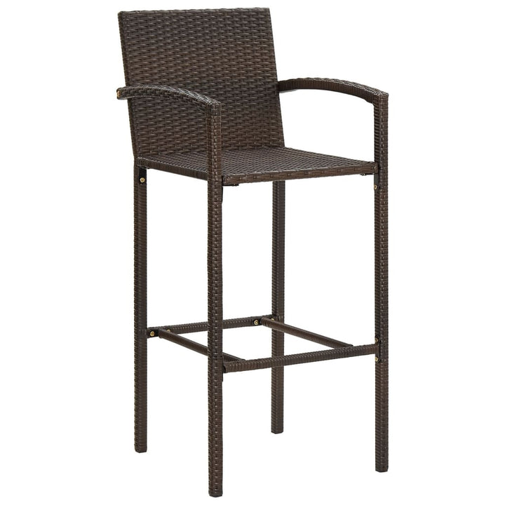 Ensemble De Bar De Jardin 5 Pcs Bois Massif Acacia Rotin