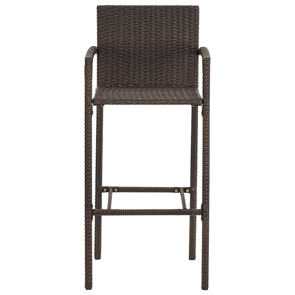 Ensemble De Bar De Jardin 5 Pcs Bois Massif Acacia Rotin