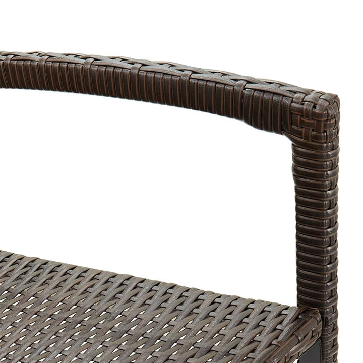 Ensemble De Bar De Jardin 5 Pcs Bois Massif Acacia Rotin