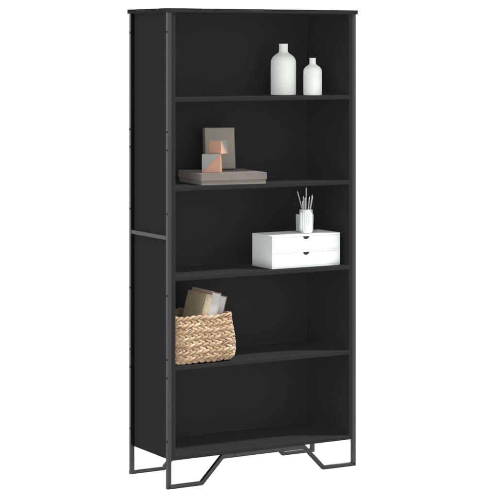 Bibliothèque 80X31X Bois D’ingénierie Noir