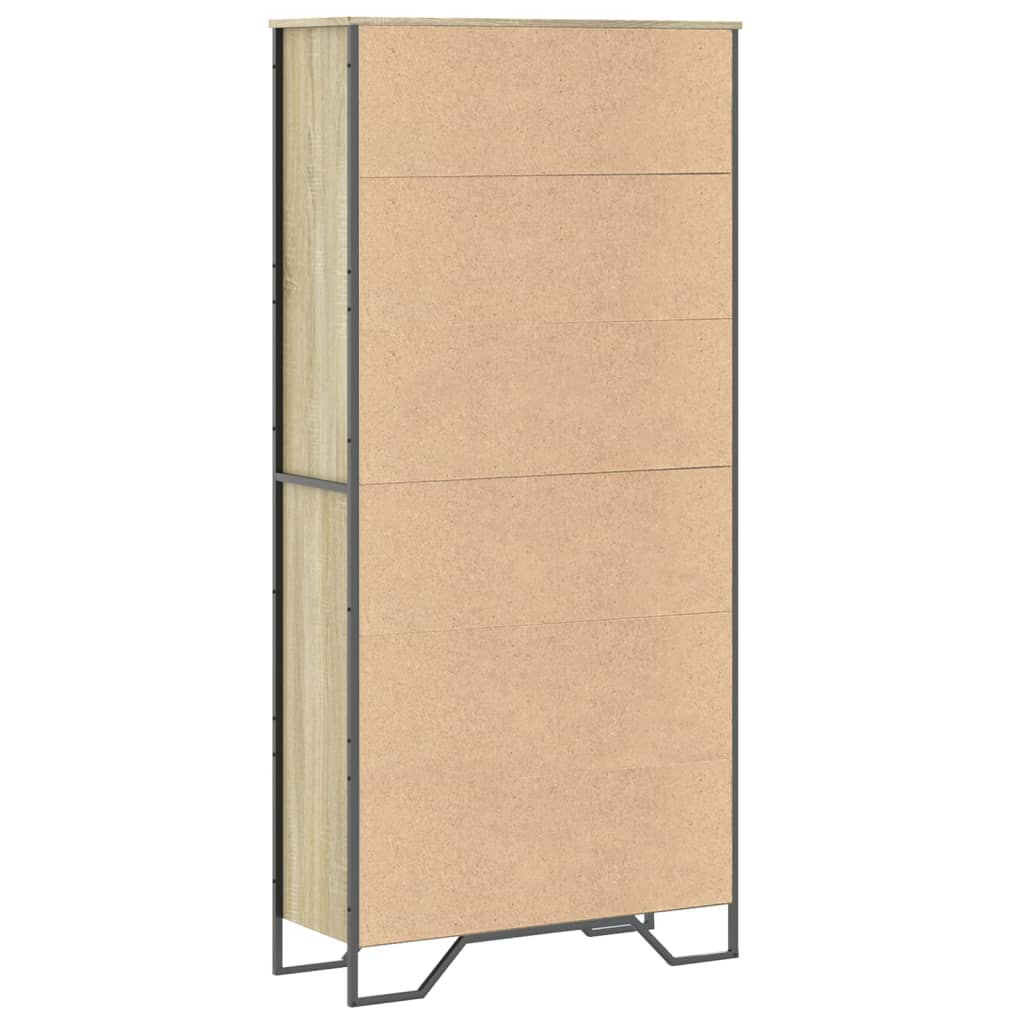 Bibliothèque 80X31X Bois D'ingénierie Chêne Sonoma