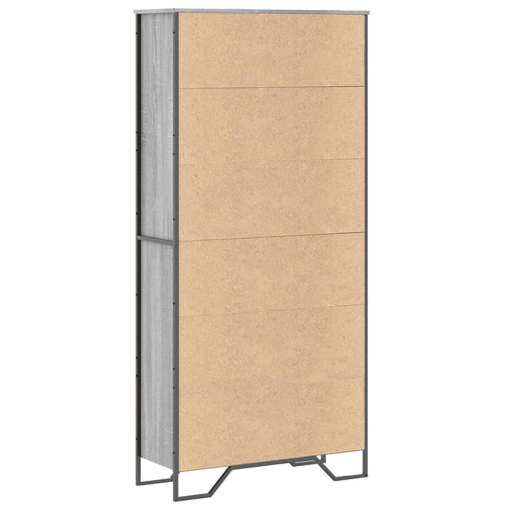 Bibliothèque 80X31X Bois D'ingénierie Sonoma Gris