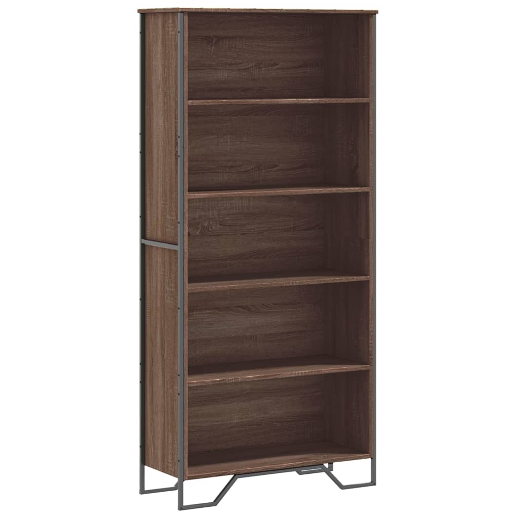 Bibliothèque 80X31X Bois D'ingénierie Chêne Marron