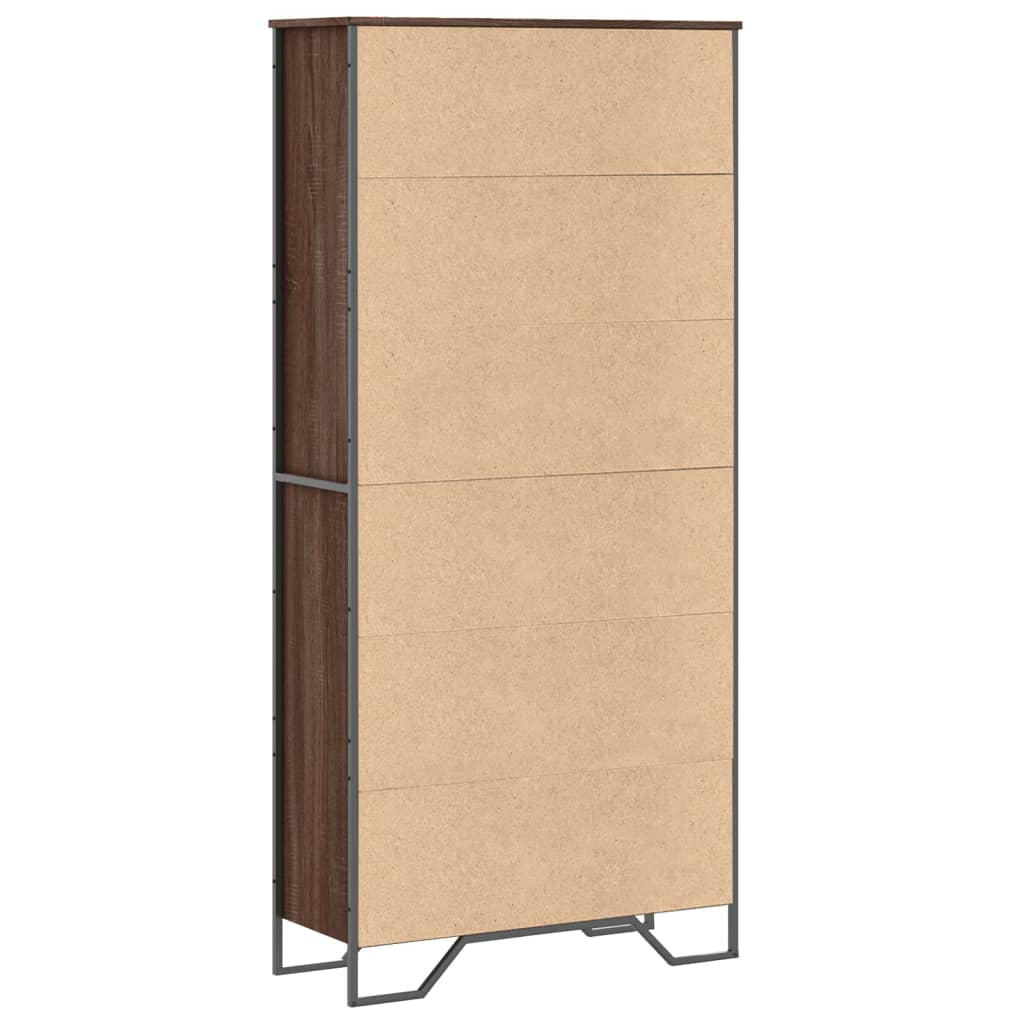 Bibliothèque 80X31X Bois D'ingénierie Chêne Marron
