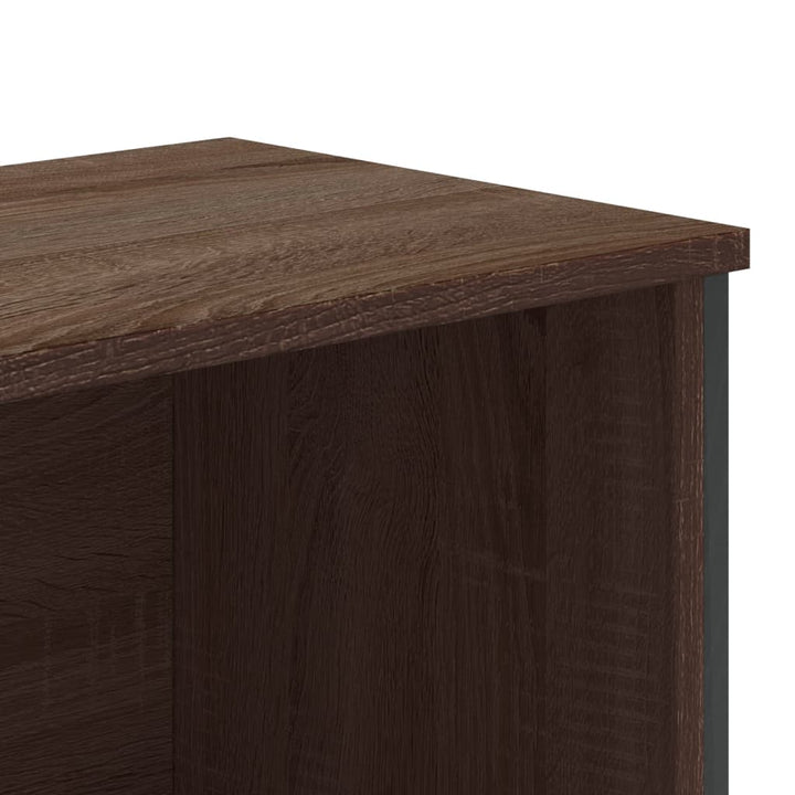 Bibliothèque 80X31X Bois D'ingénierie Chêne Marron