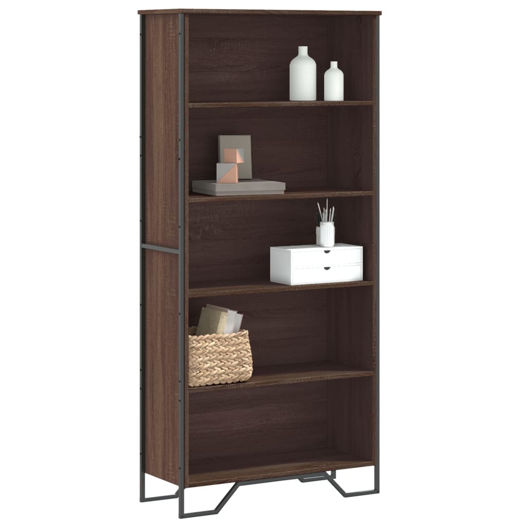 Bibliothèque 80X31X Bois D'ingénierie Chêne Marron
