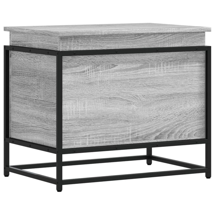Boîte De Rangement Avec Couvercle Bois D'ingénierie Sonoma Gris