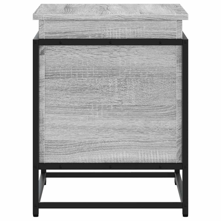 Boîte De Rangement Avec Couvercle Bois D'ingénierie Sonoma Gris