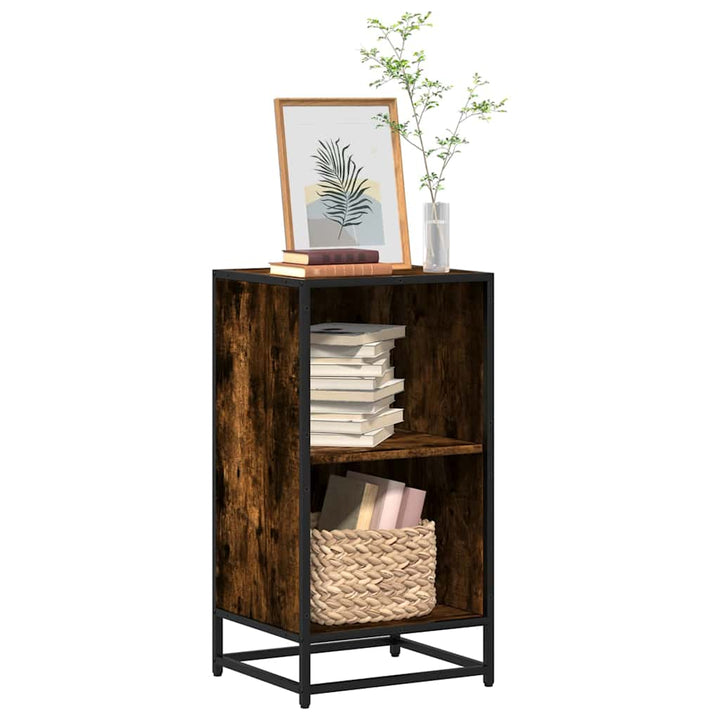 Bibliothèque 80,5X35X107,5 Cm Bois D'ingénierie Chêne Fumé
