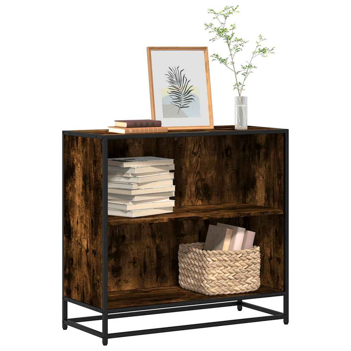 Bibliothèque 80,5X35X107,5 Cm Bois D'ingénierie Chêne Fumé