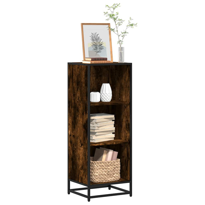 Bibliothèque 80,5X35X107,5 Cm Bois D'ingénierie Chêne Fumé