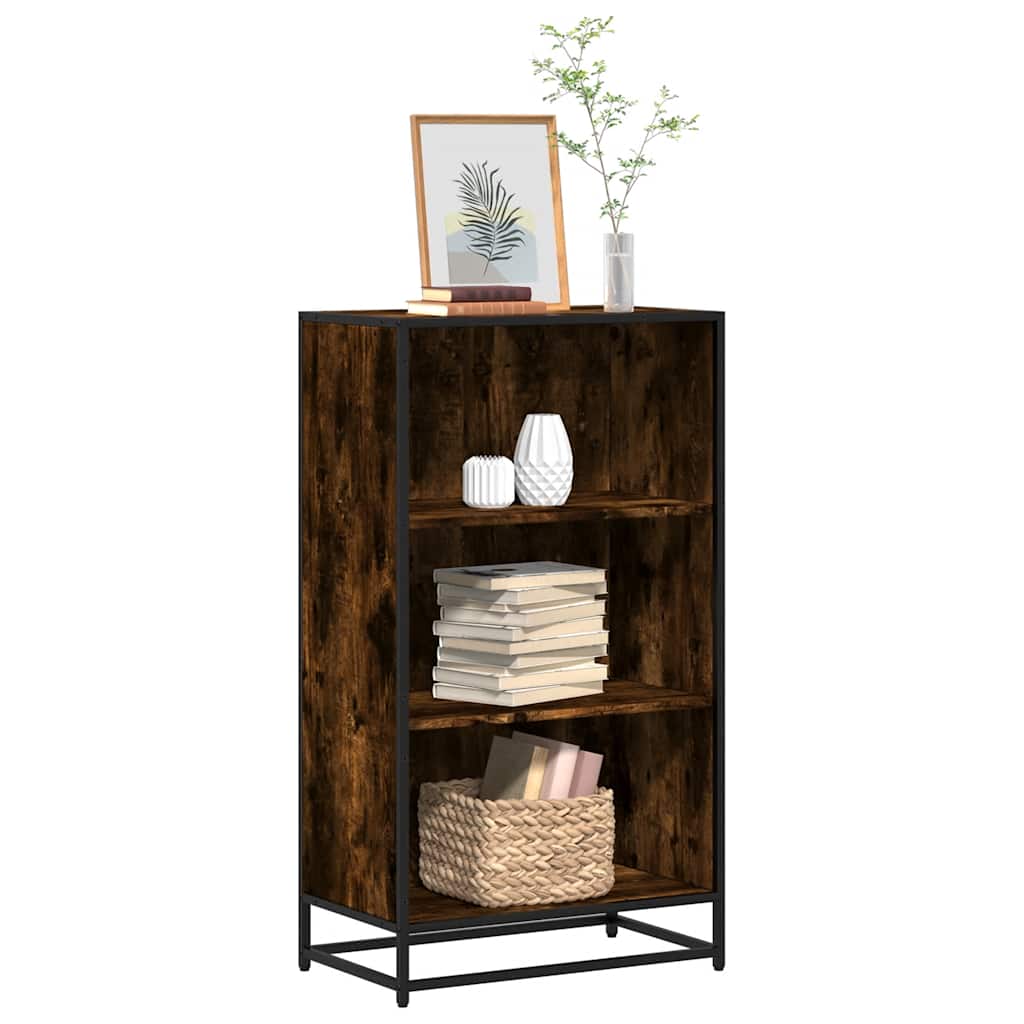 Bibliothèque 80,5X35X107,5 Cm Bois D'ingénierie Chêne Fumé