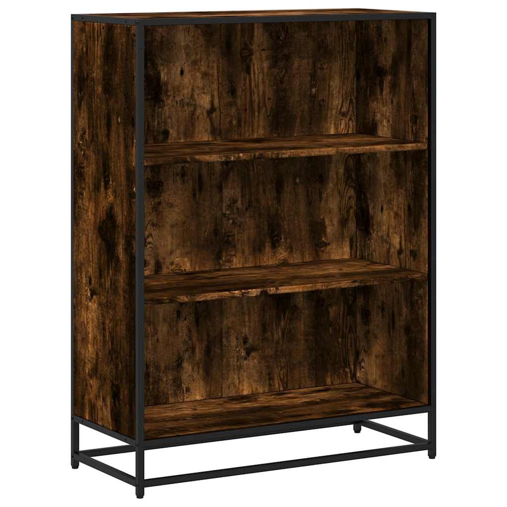 Bibliothèque 80,5X35X107,5 Cm Bois D'ingénierie Chêne Fumé