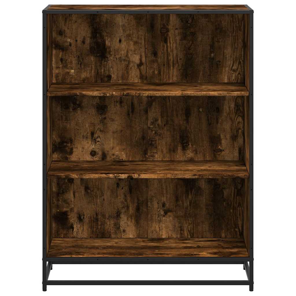 Bibliothèque 80,5X35X107,5 Cm Bois D'ingénierie Chêne Fumé