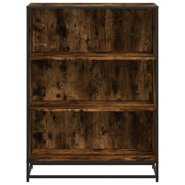 Bibliothèque 80,5X35X107,5 Cm Bois D'ingénierie Chêne Fumé