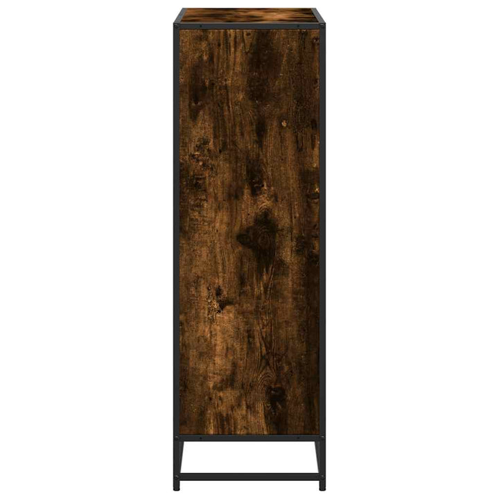 Bibliothèque 80,5X35X107,5 Cm Bois D'ingénierie Chêne Fumé